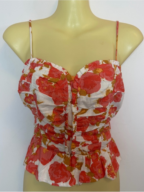 Sienna Sky Tops - Sienna Sky Floral Sweetheart Peplum Top